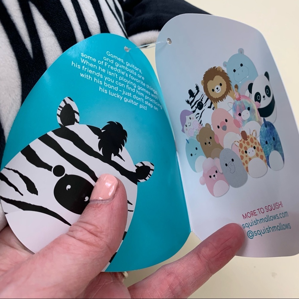 Squishmallows Original KellyToy Freddie the Zebra 16” Unisex Kids Stuffed Animal - Picture 7 of 10